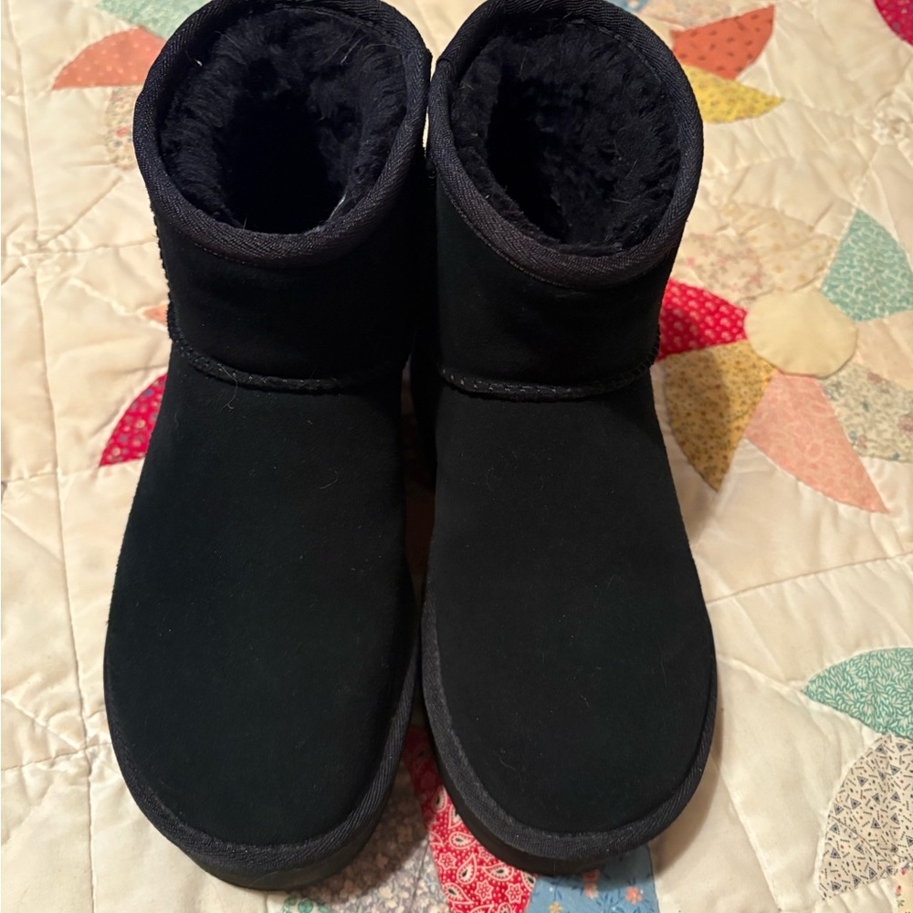 UGG Black Ankle Platform Booties